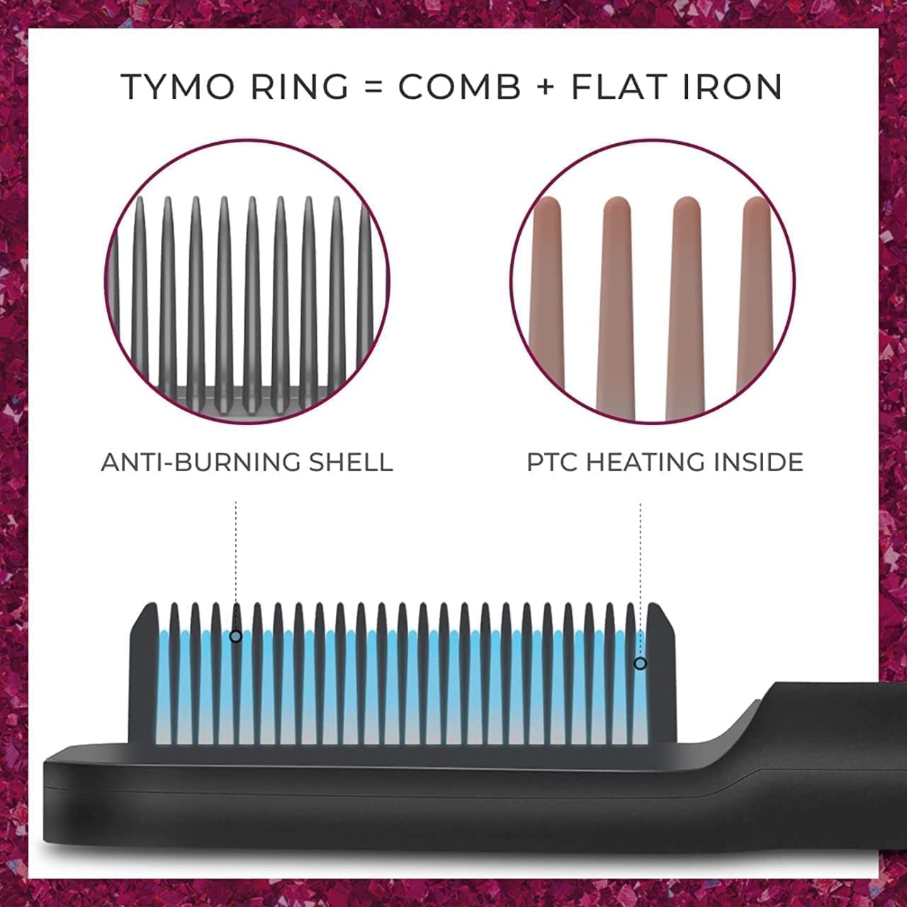 Hair Straightener Brush Comb
