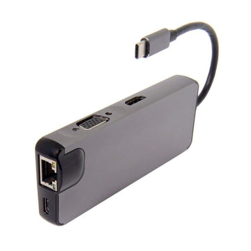 8 in 1 Type C USB hub, Gigabit Ethernet Port RJ45